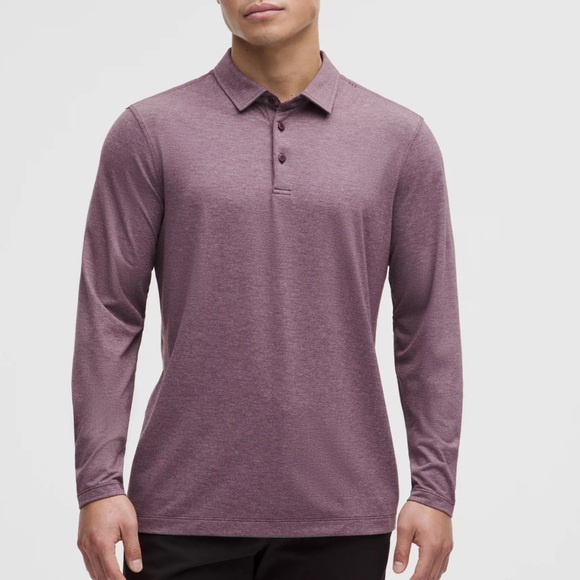 Lululemon Men’s Evolution Long-Sleeve Polo Shirt EUC GOLF OFFICE MAROON XL